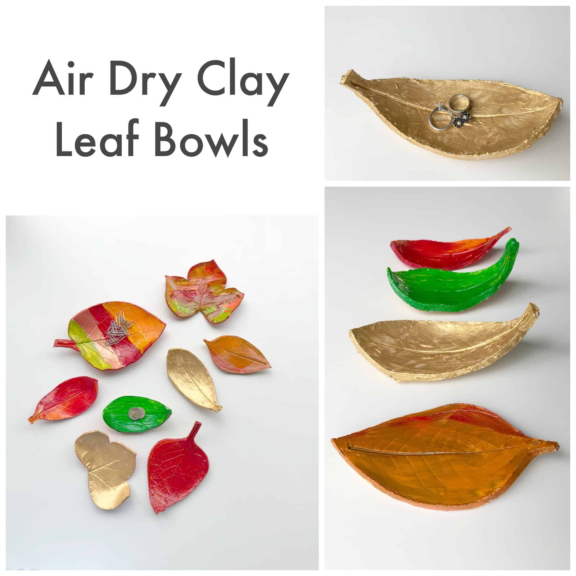 DIY Clay Leaf Bowls - Emma Owl